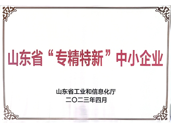 山東省“專精特新”中小企業(yè)